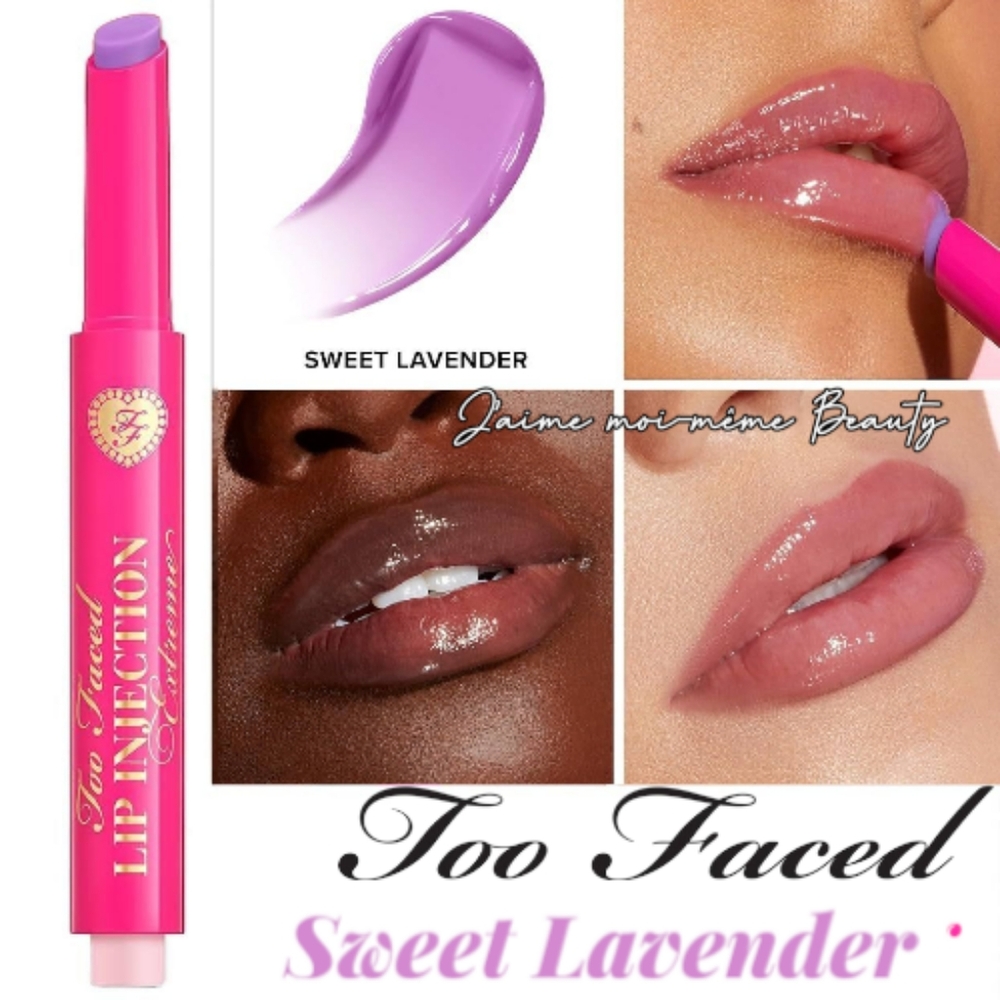 Too Faced Lip Injection Plumping CLICK Gloss Sweet Lavender (Cool Tone Purple)